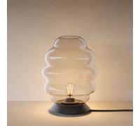 s.luce Echos Lampada Da Tavolo In Vetro E27 Con Interruttore, 25 Cm