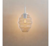 s.luce Echos Lampada Sospensione In Vetro 150 cm Bianco