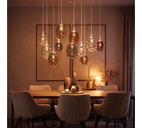s.luce Echos Lampada Sospensione In Vetro 150 cm Bianco