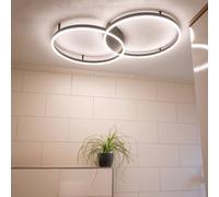s.luce Lampada Da Soffitto LED Anello 2 Luci Moderna Wohnzimmer IP20