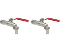 S&M 170119 - Rubinetto per manichetta, 1/2", Cromato (Confezione da 2)