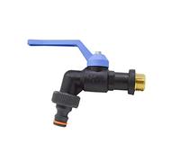 S & M 180.026 - Griffin 1/2 Gelo Sfera Manico in Polipropilene Nero con ripresa Automatica di plastica Blu