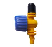 S&M 544255 - Microdiffusore 90° con valvola regolatore per controllare il flusso dell'acqua | Borsa con 10 unità | Portata fino a 77 litri/ora e portata di 2,5 metri | Colore nero, giallo e blu