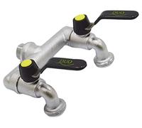 S&M 551482 - Rubinetto a Parete M 1/2", Doppia Uscita con Chiave 3/4"
