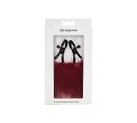 Morsetti per Capezzoli con Piume Bordeaux - S&M