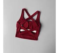 S M L senza Cuciture SPORTS Reggiseno Sexy Yoga Fitness Top Croce Back Corsa Gym