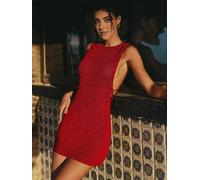 S M L Sexy Estivo Cut Out Net-Like Moda Slim Spiaggia Mini Abito per Donne Wear