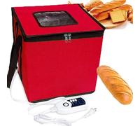 S/M/L Versatile Lievitatore per Impasto - Design con Borsa con Cerniera + Controllo della Temperatura (1-60°c), Sacchetto per Lievitatore per Impasto, per Preparare Pane, Yogurt Red-S