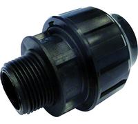'S & M Raccordo - Collegamento filettato Maschio, 32 mm x 32/2, Colore: Nero
