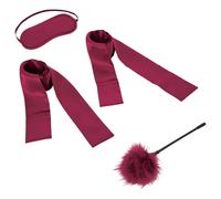 Set da Legatura per Principianti in Raso S&M (Rosso) - 4 Pezzi