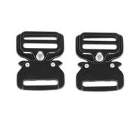 S-MAN 2 fibbie piccole in metallo a sgancio rapido per cinghie in nylon da 2,5 cm di larghezza, fibbie per cinture tattiche leggere, Nero (#02), Taglia unica