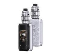S-mok X-Priv Plus Kit 225 W Vape Dual Batterie 18650 (Non Incluse) 5,5 ML Atomizzatore TF-D SubTank Bobina D-Coil 0,15/0,23ohm Schermo Touchable E-Cigarette Originale (Guscio bianco) - No Nicotine