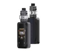 S-mok X-Priv Plus Kit 225 W Vape (Nero) Dual Batterie 18650 [Batterie non Incluse] 5,5 ML Atomizzatore TF-D SubTank Resistenze D Coil 0,15/0,23ohm Schermo Touchable Originale - No Nicotine