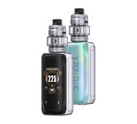 S-mok X-Priv Plus Kit 225 W (Verde minerale) 5,5 ML Atomizzatore TF-D SubTank Bobina D Coil 0,15Ω/0,23Ω Schermo Touchable Doppia Batterie 18650 [Batterie non Incluse] Originale - No Nicotine
