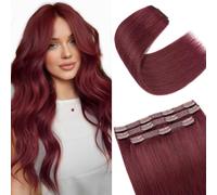 S-noilite Extension Capelli Veri Clip, 3 Pezzi 11 Clips Extensions Capello Veri, 100% Vergine Extension di Capelli Umani, 73g Un Pezzo Naturali Extensions Capello Umani, 40CM Chiaretto #99J