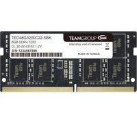 Team Group ELITE TED48G3200C22-S01 memoria 8 GB 1 x 8 GB DDR4 3200 MHz Team Elite 8GB No Heatsink 1 x 8GB DDR4 3200MHz SODIM