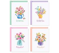 S&O Bulk Get Well Cards con buste. 24 Get Well Soon assortimento di biglietti. Biglietti di auguri e da 300 g/m² (120 g/m²). Biglietti di auguri spessi e buste, Feel Better Soon Cards.
