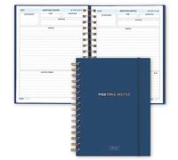 S&O - Taccuino medio per riunioni di lavoro, blocco note professionale noto l'organizzazione delle attività e la pianificazione aziendale, agenda per ufficio, 168 pagine