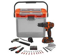 Trapano a percussione Black&Decker 18 V cassetta degli attrezzi e 40 accessori