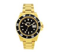 s.Oliver 2036547 - Orologio da polso analogico al quarzo, con cinturino in acciaio inox, impermeabile, 5 bar, in confezione regalo, Nero , Bracciale