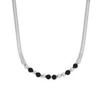 s.Oliver 2040605 - Collana da donna in acciaio inox con agata, 40 + 5 cm, idea regalo in confezione regalo