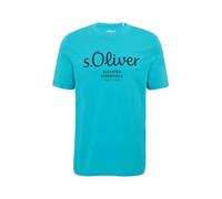 s.Oliver 2139909 Maglietta con Logo, Turchese Pastello, M Uomo