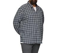 s.Oliver 2156783 Camicia a Maniche Lunghe a Quadretti, 01n1 Bianco, 3XL Uomo