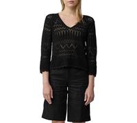 s.Oliver 2165972 Maglione a Maniche Corte, Nero, 50 Donna