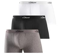 s.Oliver 3 Boxer Basic Pantaloncino, Grigio + Nero + Bianco, M (Pacco da 3) Uomo