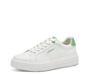 s.Oliver 5-23635-42, Scarpe da Ginnastica Donna, Bianco Verde, 41 EU