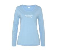 s.Oliver Ak-142-1-45 Parte Superiore del Pigiama, Celeste, 38/40 IT Donna