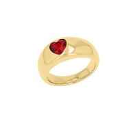 s.Oliver Anello da donna, in acciaio inox, con zirconi, oro, idea regalo, in scatola regalo per gioielli, 2040611
