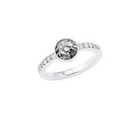 s.Oliver Anello da donna in acciaio inox e cristallo e Acciaio inossidabile, 56 (17.8), colore: argento, cod. 202615