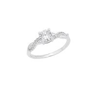 s.Oliver Anello da Donna in Argento 925, con zirconi sintetici, Argento, fornito in confezione regalo