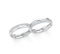 S.Oliver Anello Da Donna In Argento Con Zirkonia Anello Doppio 201510