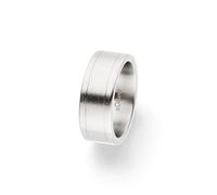s.Oliver Anello da uomo - argento - misura 64 - acciaio inox spazzolato - impermeabile e delicato sulla pelle