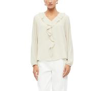 s.Oliver Bernd freie GmbH & co. kg/s.Oliver 2183124 - Camicia da Donna a Maniche Lunghe con Balze, Mandorla, 40