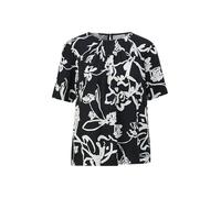 s.Oliver BLACK LABEL 2138332 Camicia a Maniche Corte con Stampa Allover, Nero 99A1, 40 Donna
