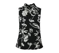 s.Oliver BLACK LABEL 2142918 Camicetta in Jersey Senza Maniche con Stampa Allover, Nero 99A1, 46 Donna