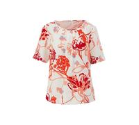 s.Oliver BLACK LABEL 2145008 Camicia a Maniche Corte con Stampa Allover, Crema 02A2, 40 Donna