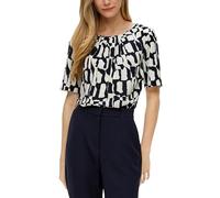 s.Oliver BLACK LABEL 2142727 Camicia da Donna, Blu|Bianco, 52