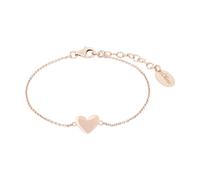 s.Oliver Bracciale da Donna in Argento 925, 16+3 cm, Rosé, Cuore, in confezione regalo