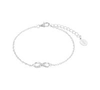 s.Oliver Bracciale da Donna in Argento 925, con zirconi sintetici, 16+3 cm, Argento, Infinity, Fornito in confezione regalo