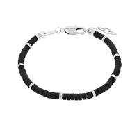 s.Oliver Bracciale da uomo in acciaio inox, con agata, 20+2 cm, argento, Fornito in confezione regalo, 2033927
