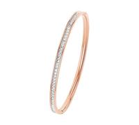 s.Oliver Bracciale in Acciaio Inossidabile da Donna, con cristallo, 6,3 cm, colore rosa, fornito in confezione regalo