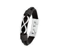 s.Oliver Bracciale in Acciaio inox da Uomo, 20,5+1,5 cm, Argento, Infinity, Fornito in confezione regalo