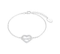 s.Oliver Bracciale in argento sterling 925/acciaio inossidabile per donna, bracciale, cuore, fornito in confezione regalo per gioielli