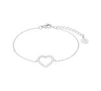 s.Oliver Bracciale in argento sterling 925/acciaio inossidabile per donna, bracciale, cuore, fornito in confezione regalo per gioielli