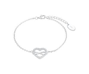s.Oliver Bracciale in argento sterling 925/acciaio inossidabile per donna, bracciale, cuore, fornito in confezione regalo per gioielli