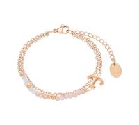 s.Oliver Bracciale in Acciaio inox da braccio, con vetro, 16+4 cm, rosé, ancora, Fornito in confezione regalo di gioielli